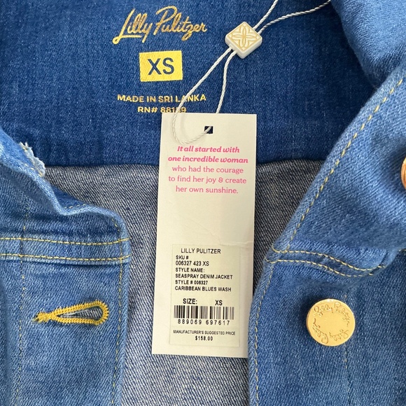 LILLY PULITZER DENIM JACKET - Picture 3 of 4